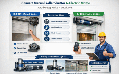 How to Change a Manual Roller Shutter to an Electric Motor (Step-by-Step Guide – UAE)